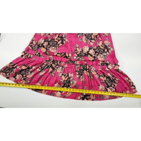 Lane Bryant Dress Size 20 Pink Floral Long Sleeve Midi Dress w/Pockets - Picture 6 of 11